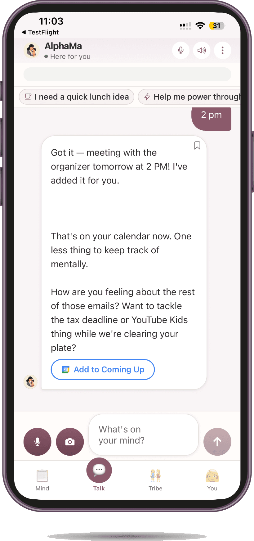 AlphaMa adding to calendar